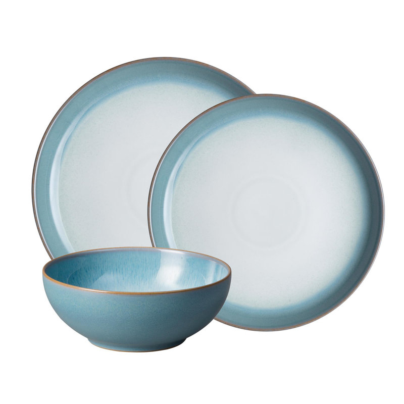 Denby Azure Stoneware Dinnerware Set of 12 & Reviews Wayfair